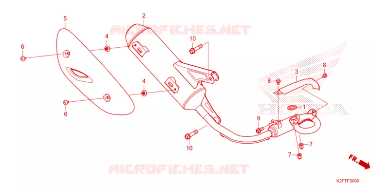 SILENCIEUX D'ECHAPPEMENT Honda SCOOTER 110 SCOOPY 2023  ACF110CBTP_3TH