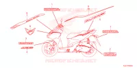 AUTOCOLLANTS pour Honda CLICK 160 CBS 2022