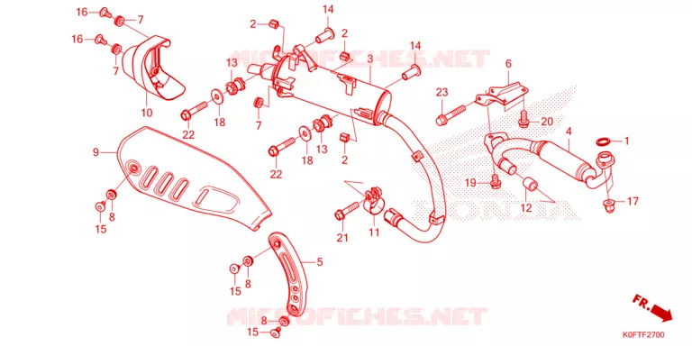 SILENCIEUX D'ECHAPPEMENT Honda MOTO 125 MONKEY 2023  Z125MN
