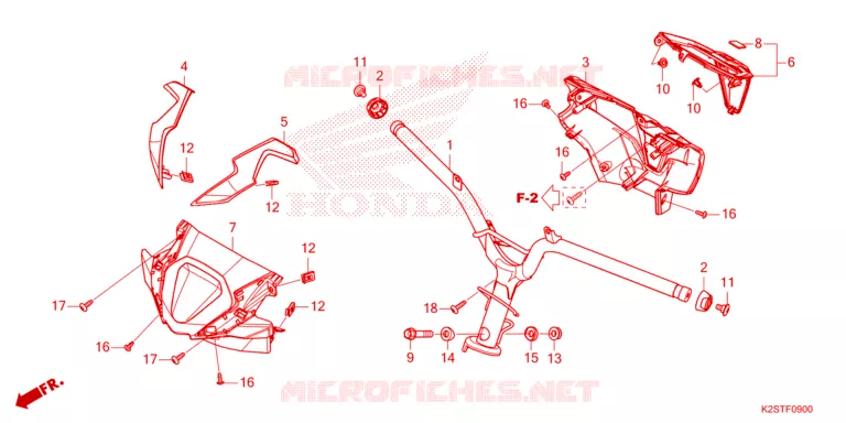 GUIDON - CARENAGE Honda SCOOTER 160 CLICK 2024  ACB160CATR