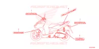 AUTOCOLLANTS pour Honda CLICK 160 CBS 2022