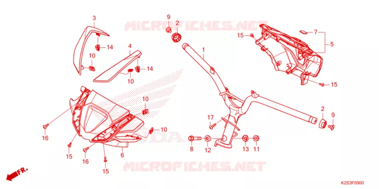 GUIDON - CARENAGE Honda SCOOTER 160 CLICK 2022  ACB160CBTN_TH
