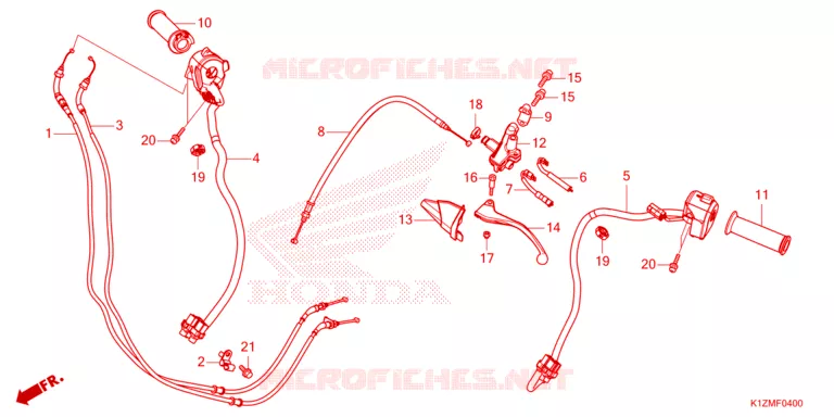 COMMODO - LEVIER - CABLE Honda SCOOTER 160 PCX 2024  WW160R