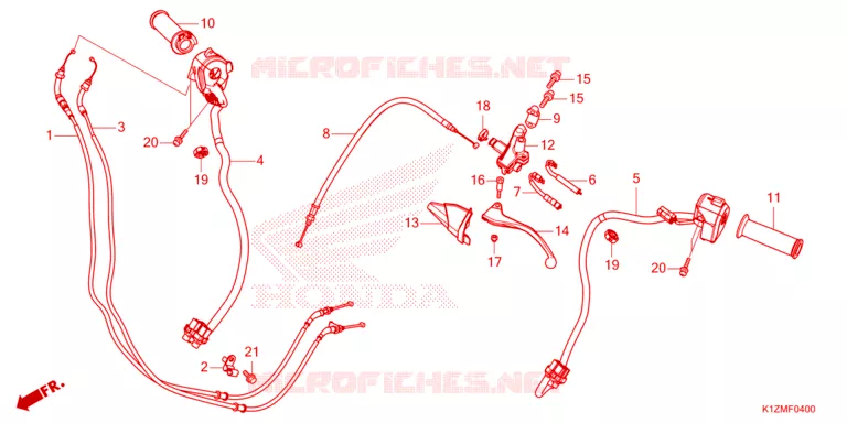 COMMODO - LEVIER - CABLE Honda SCOOTER 160 PCX 2024  WW160P