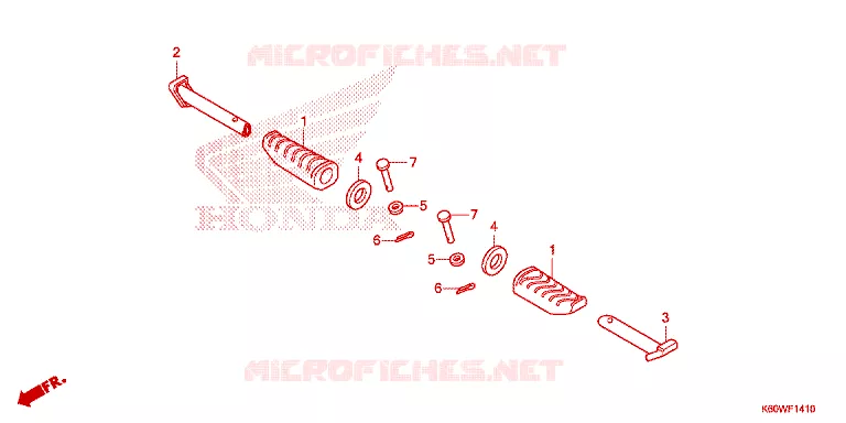REPOSE PIED Honda SCOOTER 125 CLICK 2019  ACB125BTL