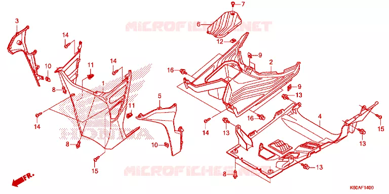 MARCHE PIEDS Honda SCOOTER 125 CLICK 2020  ACB125BTL