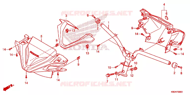 GUIDON - CARENAGE Honda SCOOTER 125 CLICK 2021  ACB125BTM