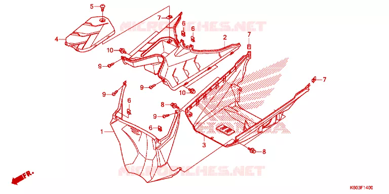 MARCHE PIEDS Honda SCOOTER 125 CLICK 2017  ACB125CBTH_TH