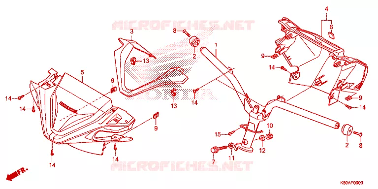 GUIDON - CARENAGE Honda SCOOTER 125 CLICK 2020  ACB125CBTL_TH