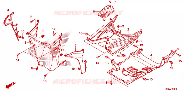 MARCHE PIEDS Honda SCOOTER 125 CLICK 2021  ACB125CBTM