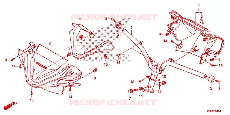 GUIDON - CARENAGE Honda SCOOTER 125 CLICK 2021  ACB125CBTM