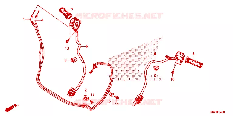 COMMODOS - POIGNEES - CABLES Honda SCOOTER 150 ADV 2020  ADV150AL
