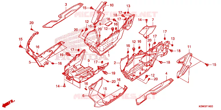 MARCHE PIEDS Honda SCOOTER 150 ADV 2020  ADV150AL