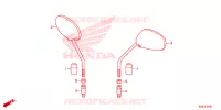 RETROVISEUR pour Honda WAVE 110 Front brake disk, Kick start, Spoked wheels 2019
