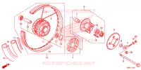 ROUE ARRIERE pour Honda WAVE 110 Front brake disk, Kick start, Spoked wheels 2019