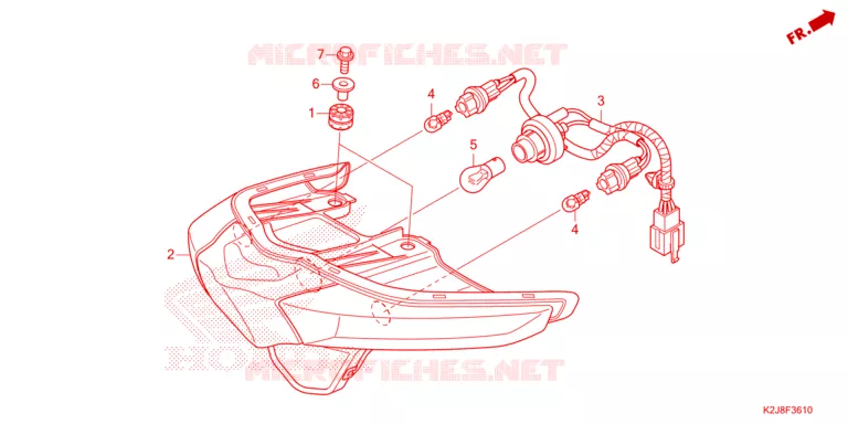 FEUX ARRIERE Honda MOTO 110 WAVE 2021  AFS110KSFM
