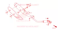 SILENCIEUX D'ECHAPPEMENT pour Honda WAVE 110 Front brake disk, Kick start, Spoked wheels 2023