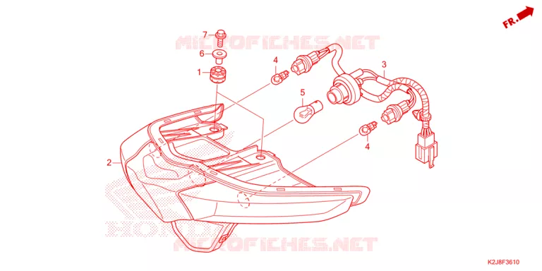 FEUX ARRIERE Honda MOTO 110 WAVE 2021  AFS110MCFM