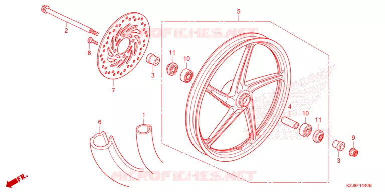 ROUE AVANT Honda MOTO 110 WAVE 2021  AFS110MCFM