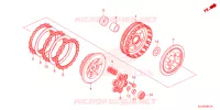 EMBRAYAGE pour Honda WAVE 110 Front brake disk, Electric start, Casted wheels 2021