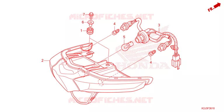 FEUX ARRIERE Honda MOTO 110 WAVE 2021  AFS110MCFM