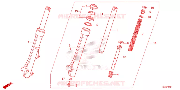 FOURCHE Honda MOTO 110 WAVE 2021  AFS110MCFM