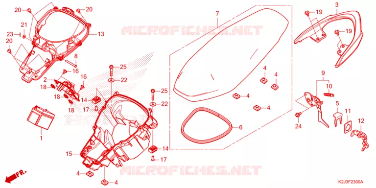 SELLE Honda MOTO 110 WAVE 2021  AFS110MCFM