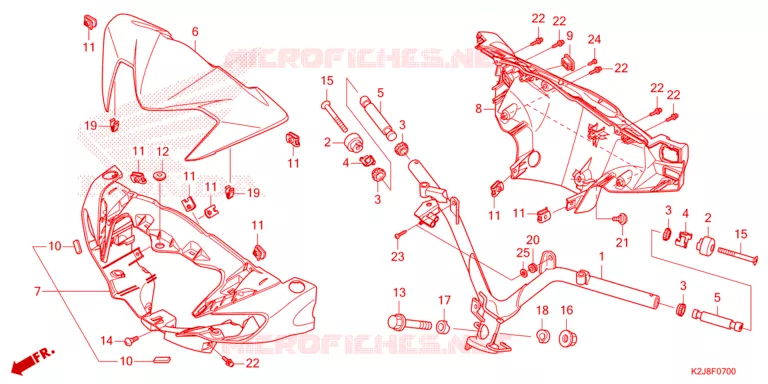 GUIDON - CARENAGE Honda MOTO 110 WAVE 2023  AFS110MCFP
