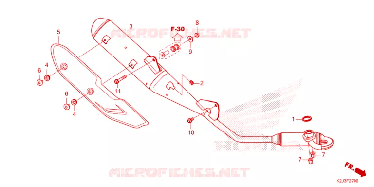 SILENCIEUX D'ECHAPPEMENT Honda MOTO 110 WAVE 2024  AFS110MCFR