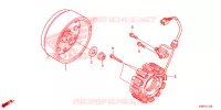 ALTERNATEUR pour Honda WAVE 110 ALPHA, front drum, spoked wheels 2014