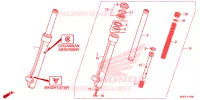 FOURCHE pour Honda WAVE 110 ALPHA, front drum, spoked wheels 2014