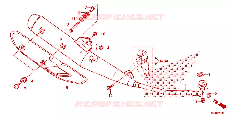 SILENCIEUX D'ECHAPPEMENT Honda MOTO 110 WAVE 2017  AFS110MSFH