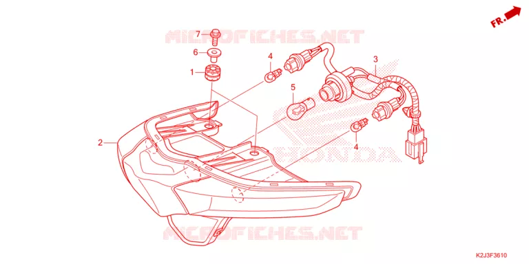 FEUX ARRIERE Honda MOTO 110 WAVE 2021  AFS110MSFM