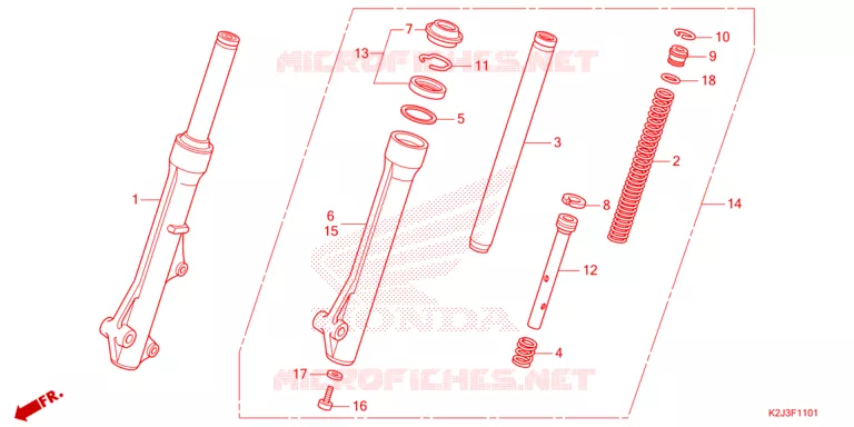 FOURCHE Honda MOTO 110 WAVE 2021  AFS110MSFM