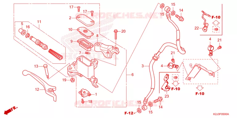MAITRE CYLINDRE DE FREIN AVANT Honda MOTO 110 WAVE 2021  AFS110MSFM
