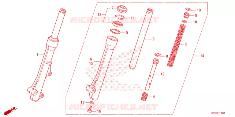 FOURCHE Honda MOTO 110 WAVE 2022  AFS110MSFN
