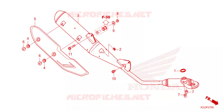 SILENCIEUX D'ECHAPPEMENT Honda MOTO 110 WAVE 2024  AFS110MSFR