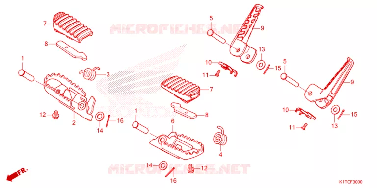 REPOSE PIED Honda MOTO 300 CRF 2024  CRF300LRAR