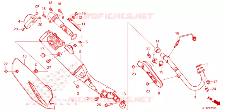 SILENCIEUX D'ECHAPPEMENT Honda MOTO 300 CRF 2024  CRF300LRR