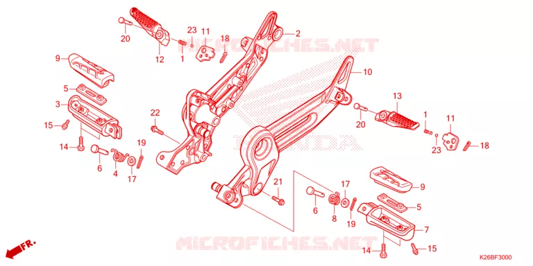 REPOSE PIED Honda MOTO 125 GROM 2021  MSX125AM