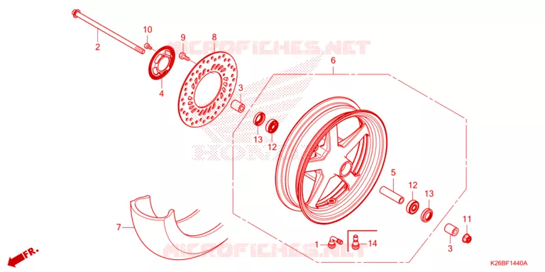 ROUE AVANT Honda MOTO 125 GROM 2021  MSX125AM