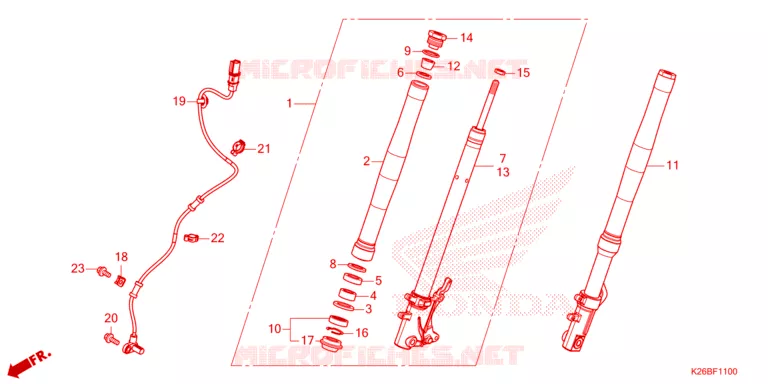 FOURCHE Honda MOTO 125 GROM 2021  MSX125AM_TH