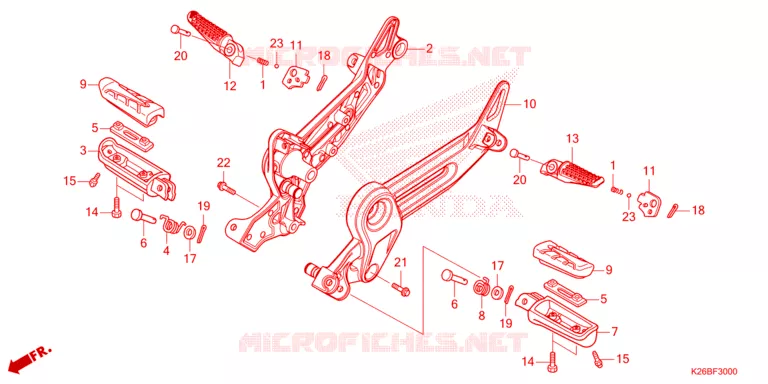 REPOSE PIED Honda MOTO 125 GROM 2021  MSX125M_TH