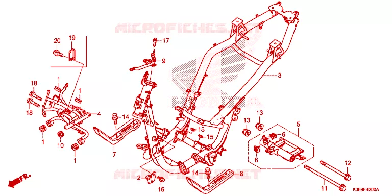 CADRE Honda SCOOTER 150 PCX 2017  WW150H_TH