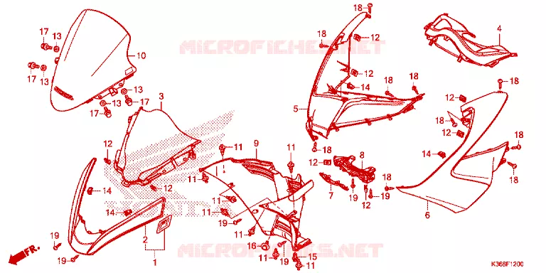 CARENAGE AVANT Honda SCOOTER 150 PCX 2017  WW150H_TH
