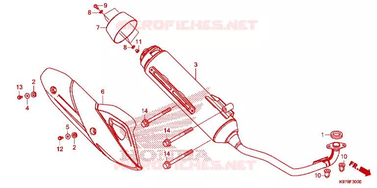 SILENCIEUX D'ECHAPPEMENT Honda SCOOTER 150 PCX 2018  WW150J