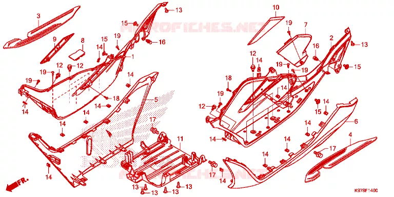 MARCHE PIEDS Honda SCOOTER 150 PCX 2019  WW150K