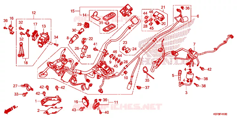 WIRE HARNESS/FOB KEY Honda SCOOTER 150 PCX 2020  WW150K
