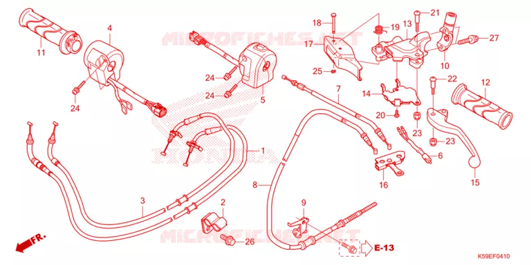 COMMODO - LEVIER - CABLE Honda MOTO 150 CLICK 2021  ACB150CBTM_TH