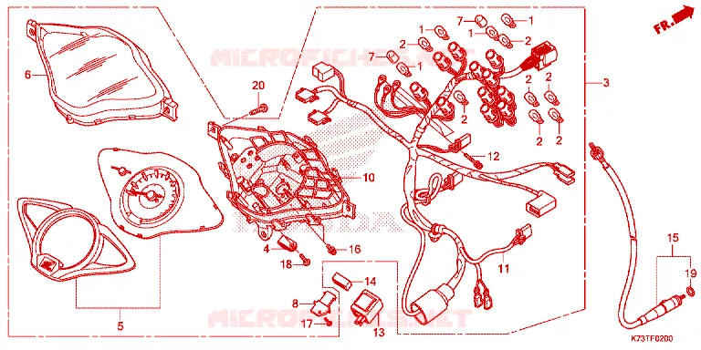 COMPTEUR Honda MOTO 125 WAVE 2019  AFS125CSFL